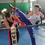 Démonstration équipe de France féminine de Savate Boxe Française