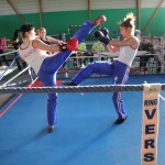 Démonstration équipe de France féminine de Savate Boxe Française