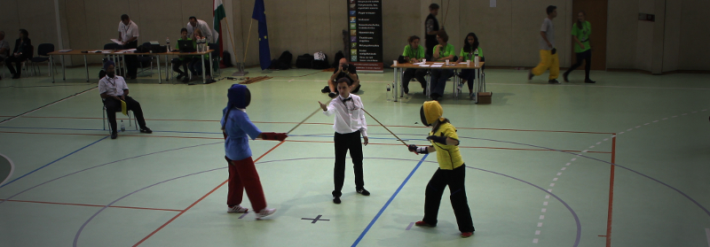 Sélénia lors du Championnat du Monde de canne de combat 2014