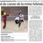 Article du Parisien : Sélénia, cette championne du monde inconnue de canne de combat