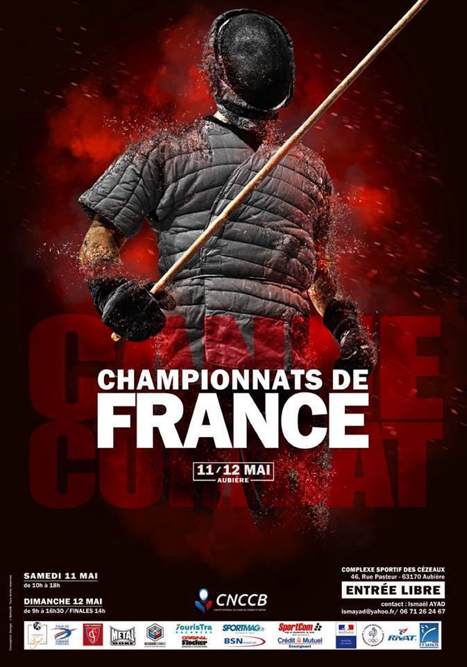 canne de combat championnat de france 2019 clermont-ferrand affiche